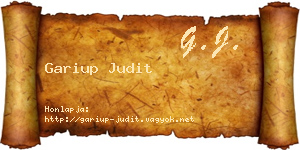 Gariup Judit névjegykártya